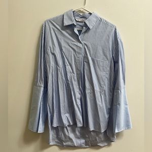 Zara Striped Poplin Shirt XS